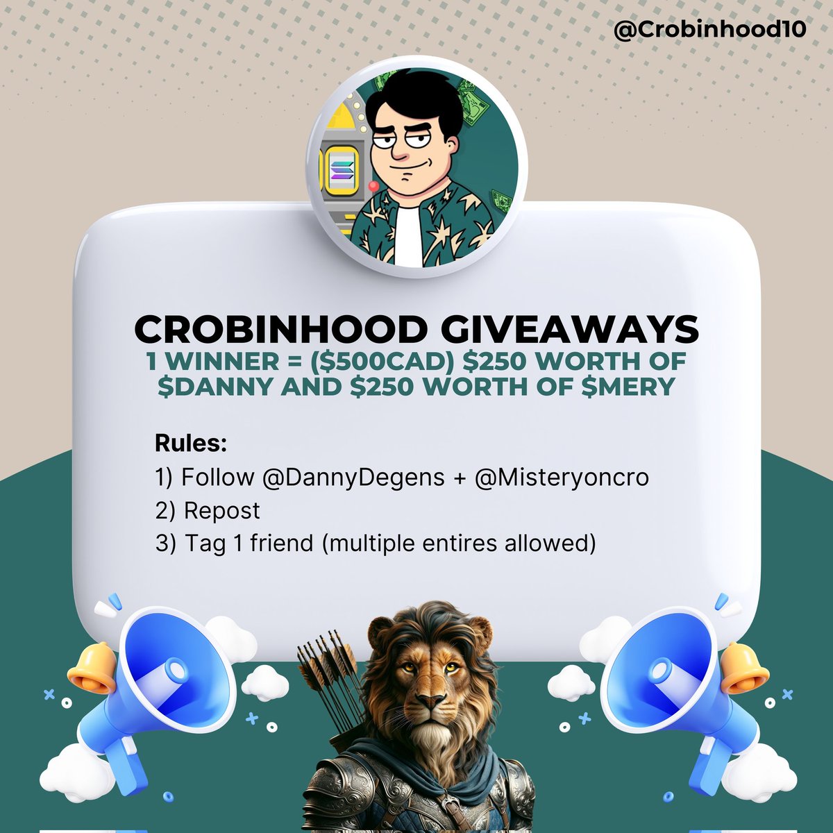 crobinhood10's tweet photo. $500 TO ONE WINNER $DANNY $MERY 👻💙🏹 (72 hours) https://t.co/z76PfahaYe