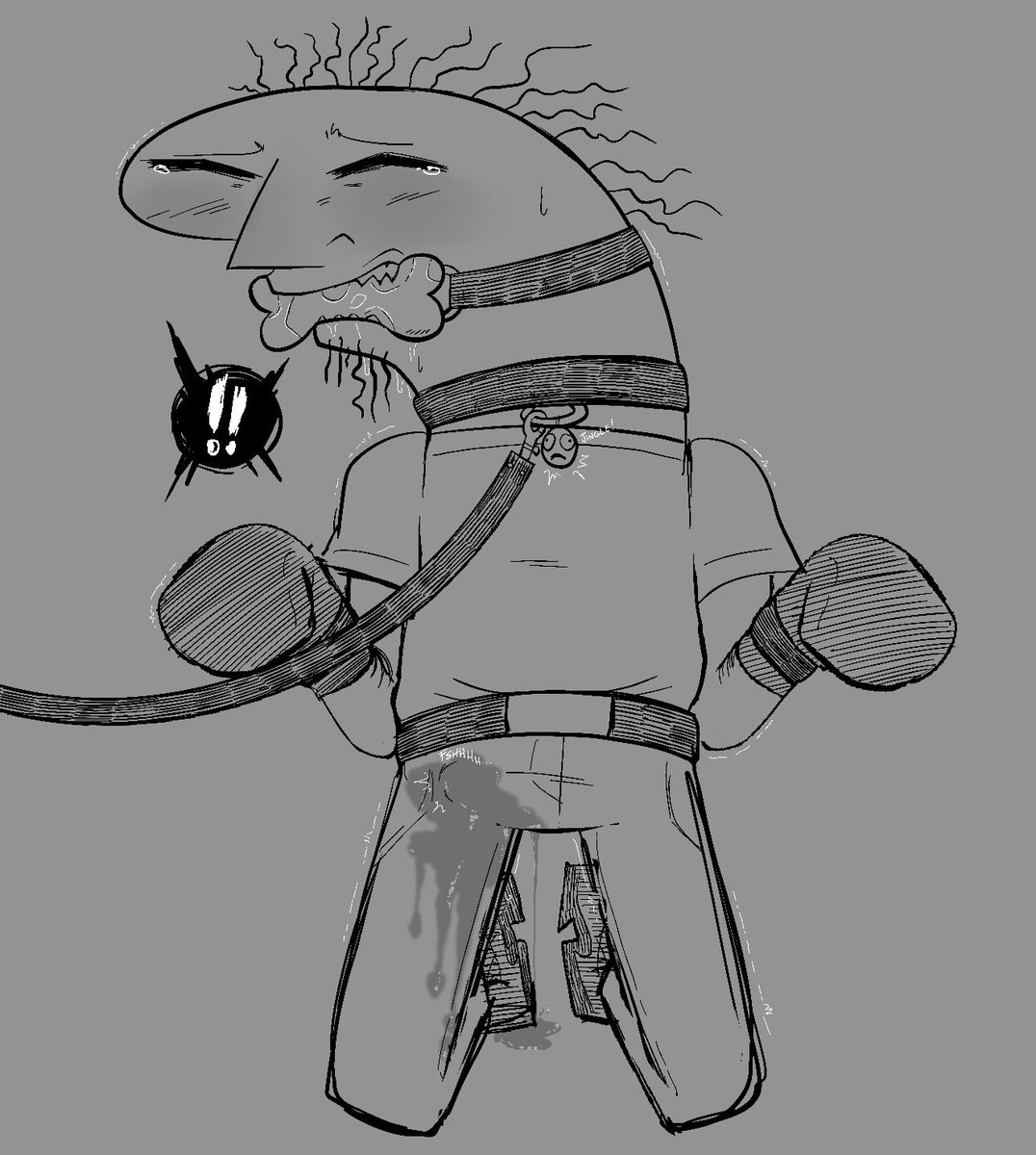 Gnarly (off screen Grim) - pupplay, omo/wetting, humiliation - #cummingcoworkers 

Inspired by a new friendo and a need to draw Gnarly pathetically