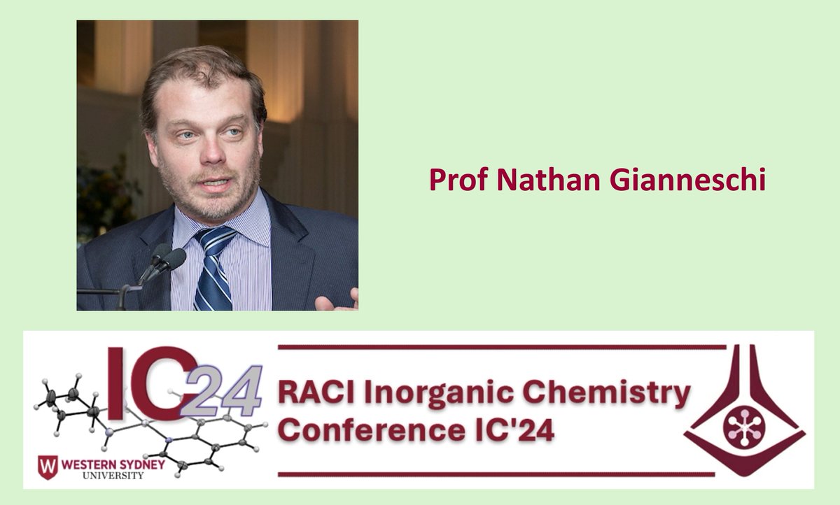 RACI Inorganic Chemistry Division (@raci_inorganic) on Twitter photo We are pleased to announce the next plenary speaker for #IC24 #Inorganic24 is expat #OzChem'ist Prof Nathan Gianneschi from <a href="/NUChemistry/">Northwestern Chemistry</a>. Nathan's research is focussed on the chemical biology of materials including biomaterials, polymers & nanomaterials.
inorganic24.com We are pleased to announce the next plenary speaker for #IC24 #Inorganic24 is expat #OzChem'ist Prof Nathan Gianneschi from <a href="/NUChemistry/">Northwestern Chemistry</a>. Nathan's research is focussed on the chemical biology of materials including biomaterials, polymers & nanomaterials.
inorganic24.com
