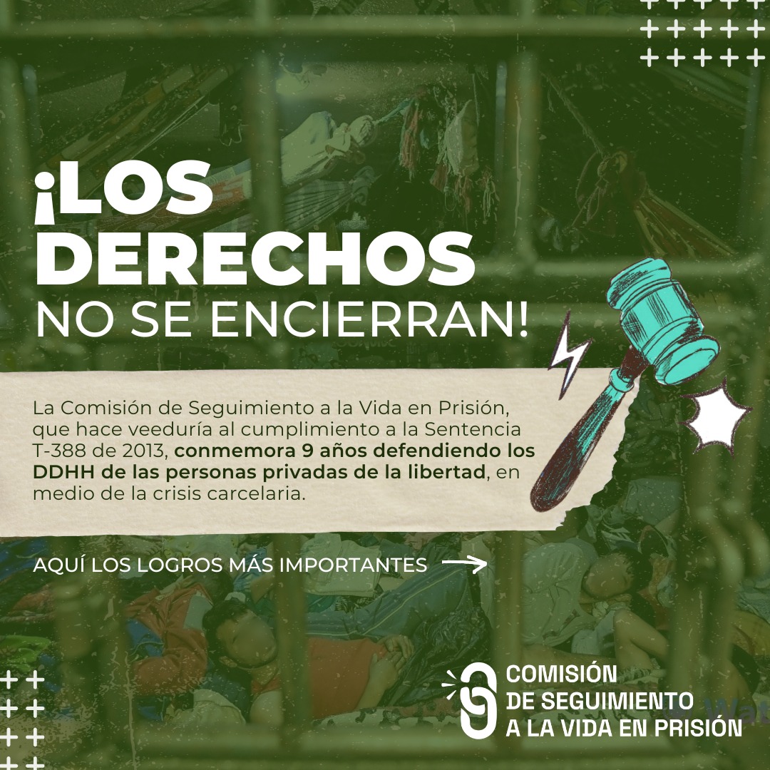 🗣️¡Las personas privadas de la libertad también tienen derechos!
Desde la Comisión de Seguimiento a la Vida en Prisión ⛓️ defendemos, denunciamos y proponemos alternativas de política criminal.