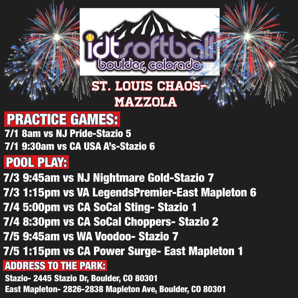 Can’t wait to get back on the field with this group in Colorado! Come check us out! @Stlchaos04