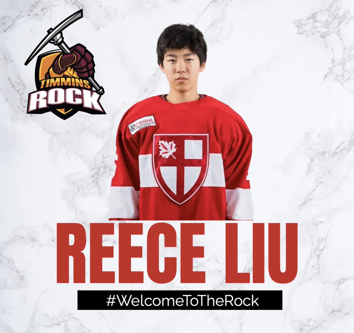 TimminsRock's tweet image. The Timmins Rock are excited to announce the recent signing of 17-year-old REECE LIU. The Vancouver, B.C. native finished last season putting up 44 points in 29 games in one of the best U18 programs in the country playing for ST. GEORGE'S SCHOOL U18 PREP of the CSSHL U18.
