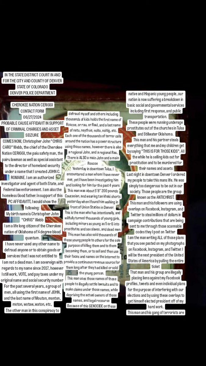 WebbChrist98059's tweet photo. PLEASE READ THESE PHOTOS. THESE ARE THE CHARGES BEING FILED AROUND THE NATIIN AGAINST THE PEOPLE USING THAT SAME NAME AS HIS
@LWVPA
@LWVPortland
@TomaisMac
@Tyrese
@SamuelLJackson
@MiguelCabrera
@The_USO
@LWVNYC
@LWVNCarolina
@LWVNJ
@KofmanMichael
@SenKevinCramer 
@SenJeffMerkley https://t.co/XQzXD0Ap89