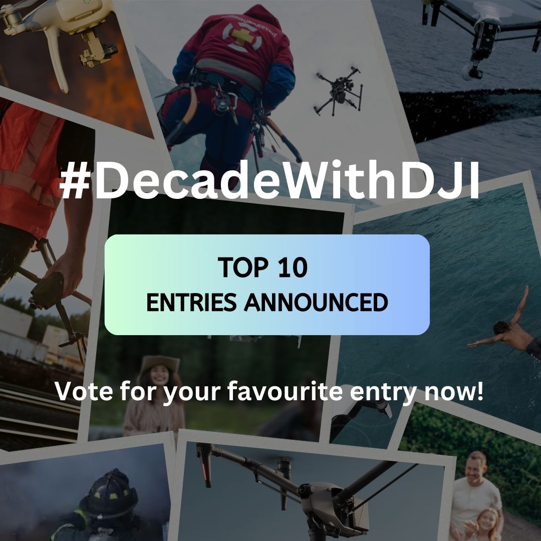 Thank you for sharing your stories and supporting the #DecadeWithDJI campaign!

Check out the Top 10 entries and vote for your favorite now：
🔗 bit.ly/4c9Hgad
📅 Voting closes on July 11