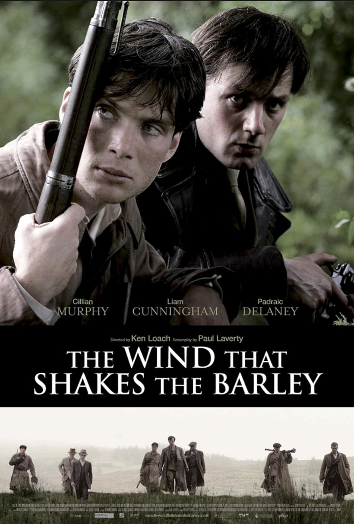 The wind that shakes the barley 2006
فيلم مظلوم عجبني كلش حلو والنهاية ما احجيلكم عنها💔
تقييمه ⭐ 7.5 على imdb
القصة:
على خلفية حرب الاستقلال الأيرلندية، يخوض شقيقان حرب عصابات ضد القوات البريطانية.