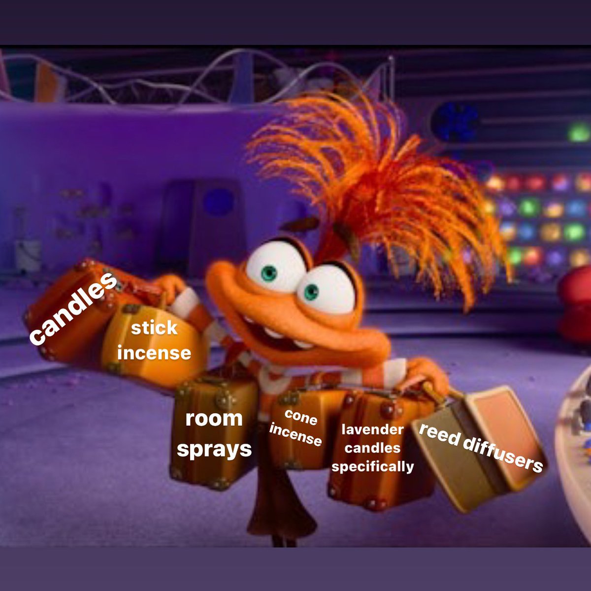 me thinking i can aromatherapy my problems away: