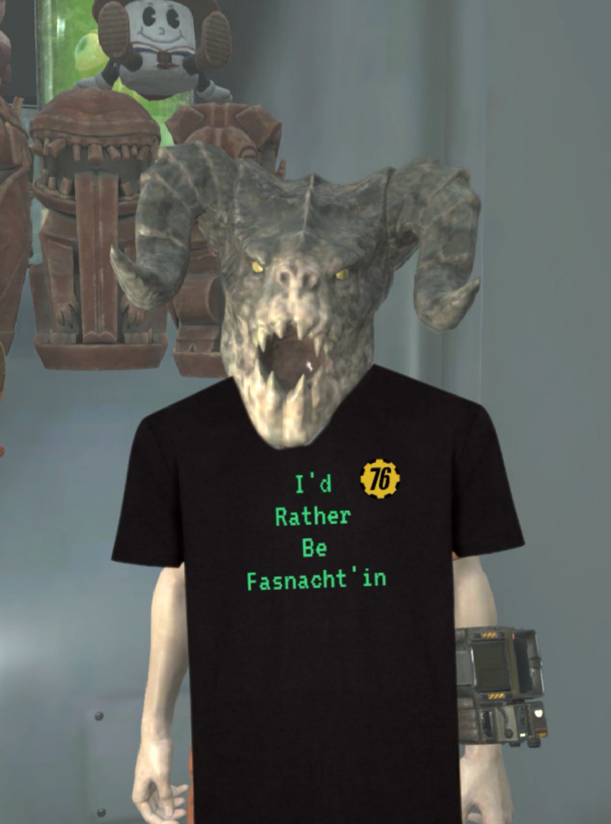 Me going through my 12-hour work days
#Fallout76 #Fasnacht