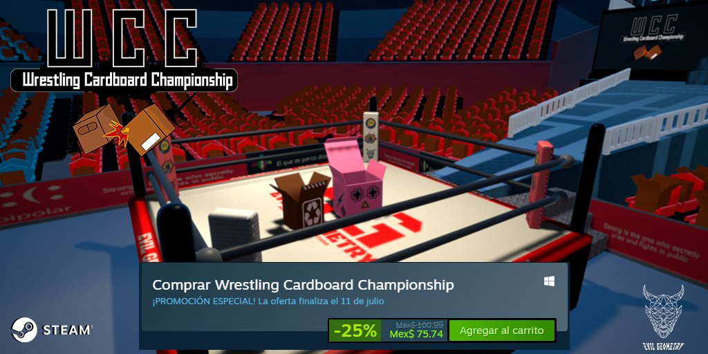 EvilGeometry's tweet image. Steam sales have started!!!

The WCC game is 25% off, take advantage 📦🥊

store.steampowered.com/app/1663320/Wr…

#indiegame #wrestling #LuchaLibre #steam #SteamSummerSale #wrestlinggames #pc