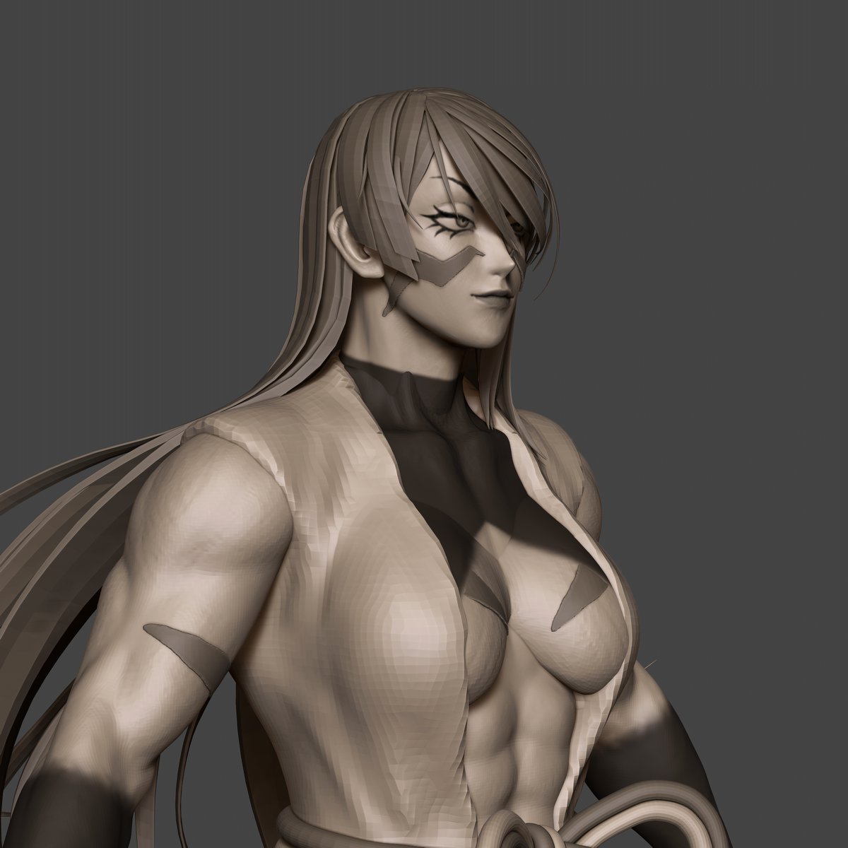 ArtOfDavidM's tweet photo. Anime style head I worked on over the past week. Things are finally clicking in my brain to get some results I'm happy with 👁️〰️👁️👍
The character is Kotaro Fuma from the manga Tenkaichi - Nihon Saikyou Bugeisha Ketteisen 💪

#anime #manga #zbrush #3d #fanart #wip https://t.co/MLJdfd29fK