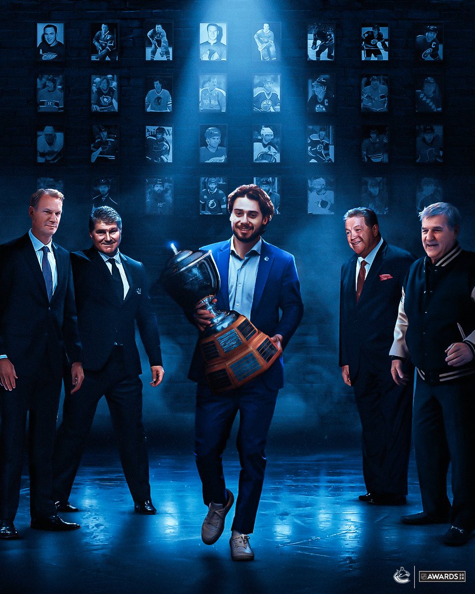 Canucks's tweet photo. Edge of your seat, start of a legacy.

Hughes joins elite company. https://t.co/WwLRQdUYxZ