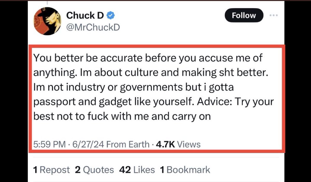What does he mean by this? Is he going to sic some tall  M o s s a d i s t s  or Jazz Ambassadors w/...