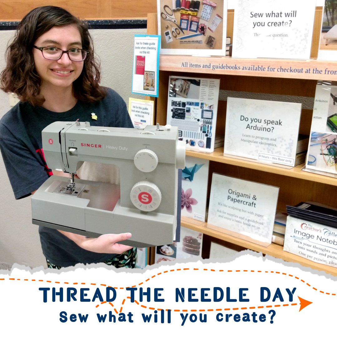 MCC_Lib's tweet image. Archaic humans, the Denisovans, create needles from bird bones around 50,000 years ago. It's not too late for you to learn how to sew. Talk to a staff memeber and learn how you can check out sewing equipment for 2 weeks.
#Summer #Sewing #Sew #Learn #Fun