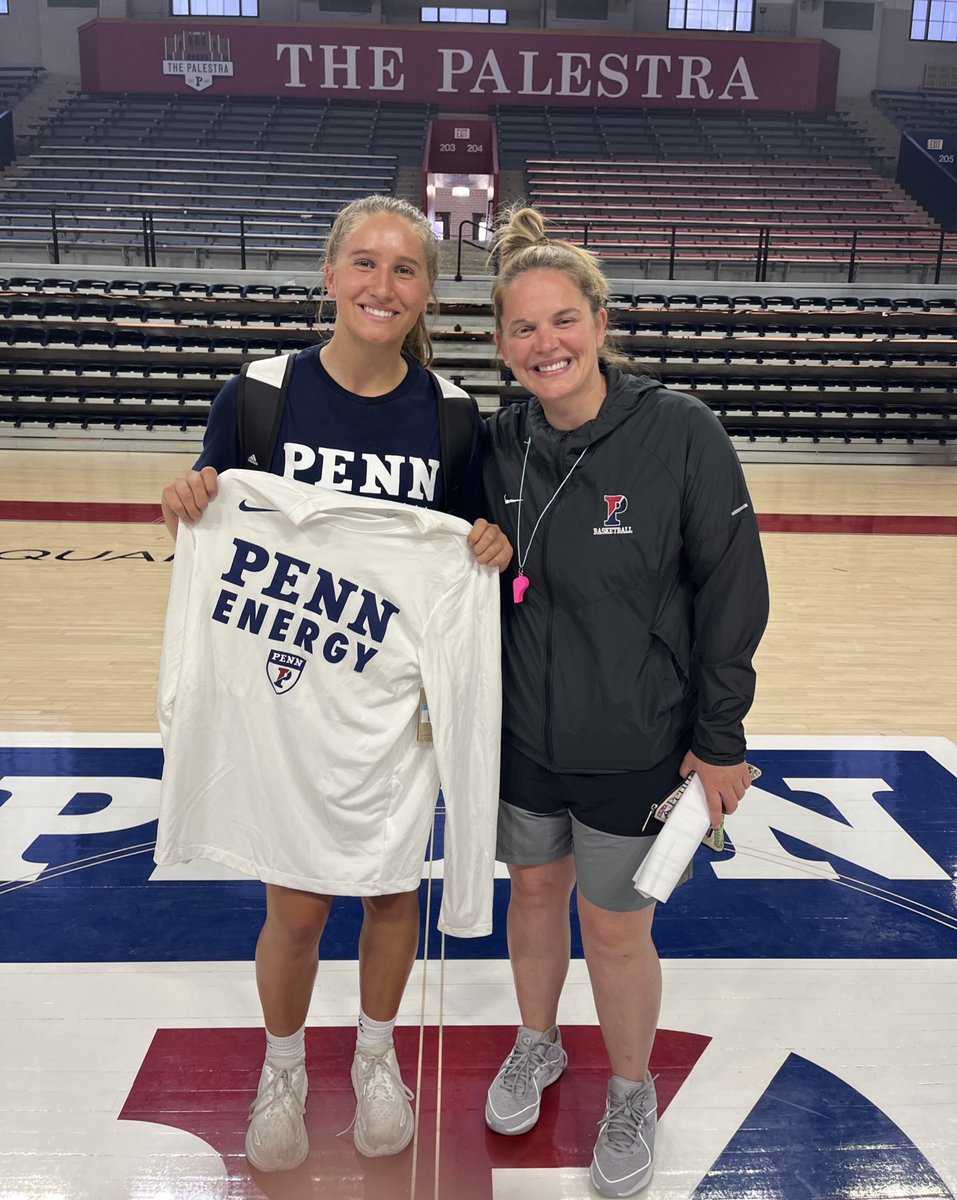 katie_barkerr's tweet photo. I want to thank @MikeMcLaughli and @CoachK_Killion for the invite to the @PennWBB Elite camp. It was an amazing experience and I am proud to have been recognized as one of two players that received the Penn Energy award! Go Quakers!! https://t.co/3CfsEE3Tx0