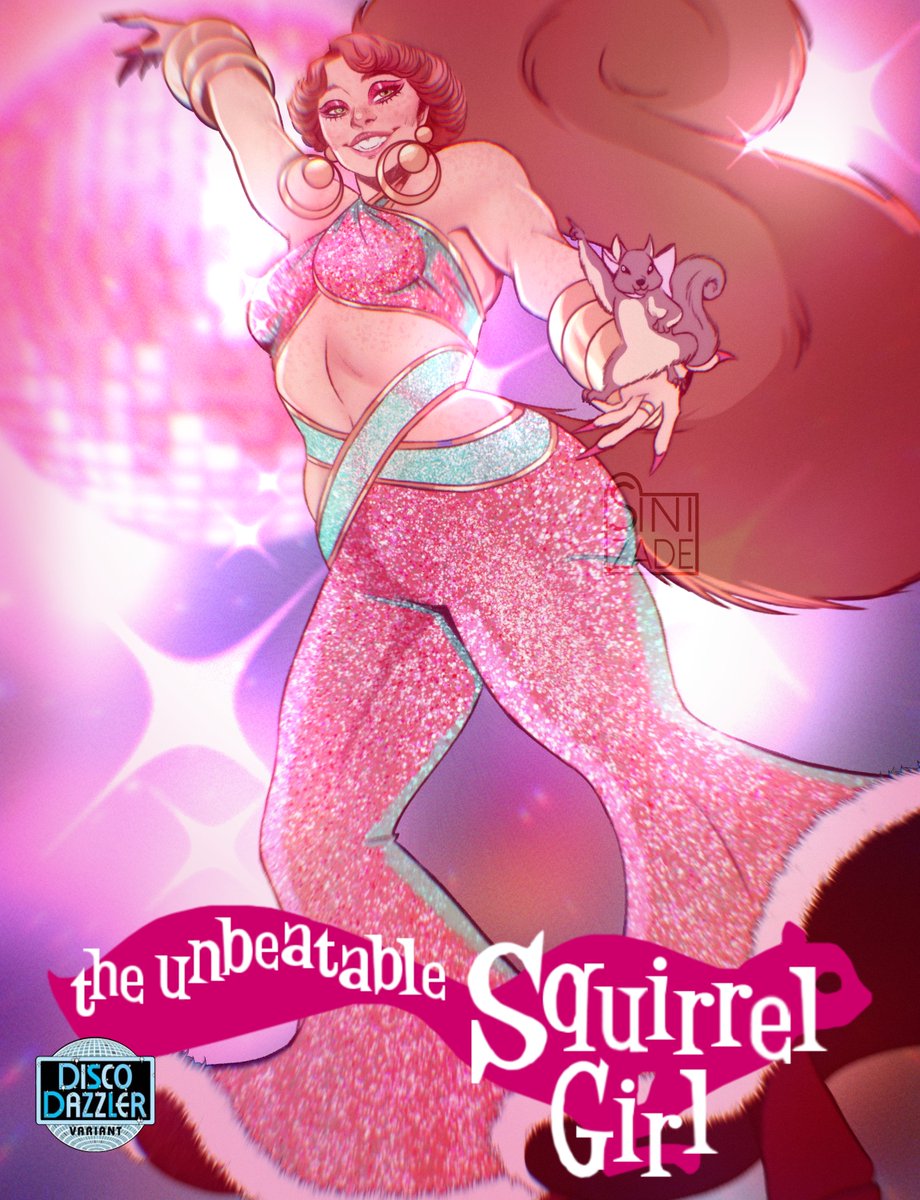 Samandriade's tweet photo. Squirrel Girl fan-Dazzler Disco variant 🐿️

I had to, I don't like seeing my girl being forgotten so many times
#dazzlerdiscovariant #squirrelgirl #MarvelComics #Marvel #fanart https://t.co/pt3bVCZBdF