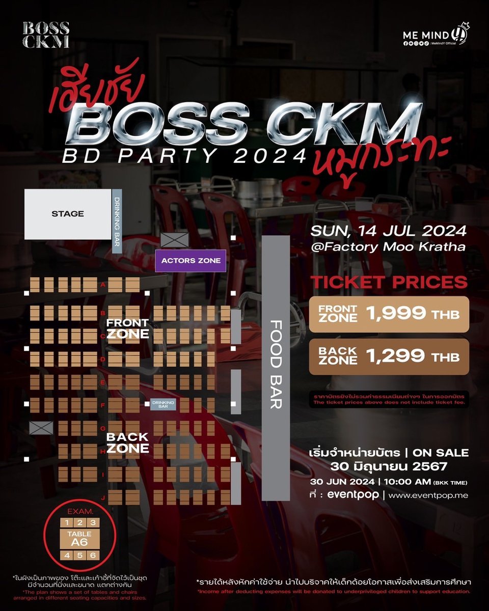 Boss_JFC_'s tweet photo. 🥓BOSS.CKM BD PARTY 2024🎉
チケット販売サイトに記載されている文章に日本語訳をつけております。
チケットをご購入される方はご参考にされてください。
【チケット発売日】
🗓 : 2024.06.30
🕖 : 🇹🇭10時 🇯🇵12時
🎟️ : https://t.co/EWSiYGXQon
#เฮียชัยหมูกระทะ
#BOSSCKMBDPARTY2024 https://t.co/Fs5PbFBEzN