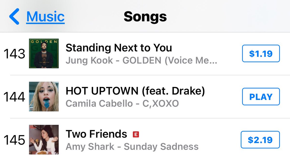 CamilaInAus's tweet photo. Australian iTunes chart:

Hot Uptown (ft @Drake )
#144
*New Entry* https://t.co/Q6BujdebpP