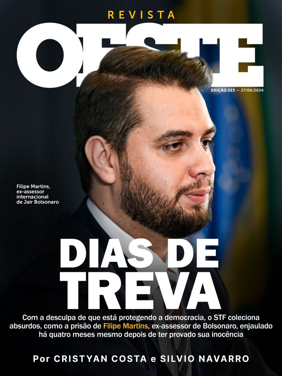 Soltem os presos políticos!
Soltem o Filipe Martins!!!