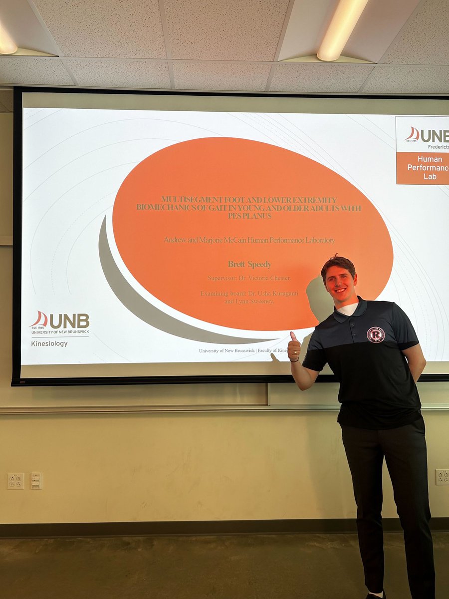 UNB HPL (@unb_hpl) on Twitter photo A big congratulations to Brett Speedy for completing his Master’s thesis proposal on “Multisegment Foot and Lower Extremity Biomechanics of Gait in Young and Older Adults with Pes Planus”. Fantastic job Brett! That’s how it’s done! <a href="/KinUNB/">UNB Kinesiology</a> <a href="/NSERC_CRSNG/">NSERC / CRSNG</a> #nbif <a href="/UNBResearch/">UNB Research</a> A big congratulations to Brett Speedy for completing his Master’s thesis proposal on “Multisegment Foot and Lower Extremity Biomechanics of Gait in Young and Older Adults with Pes Planus”. Fantastic job Brett! That’s how it’s done! <a href="/KinUNB/">UNB Kinesiology</a> <a href="/NSERC_CRSNG/">NSERC / CRSNG</a> #nbif <a href="/UNBResearch/">UNB Research</a>