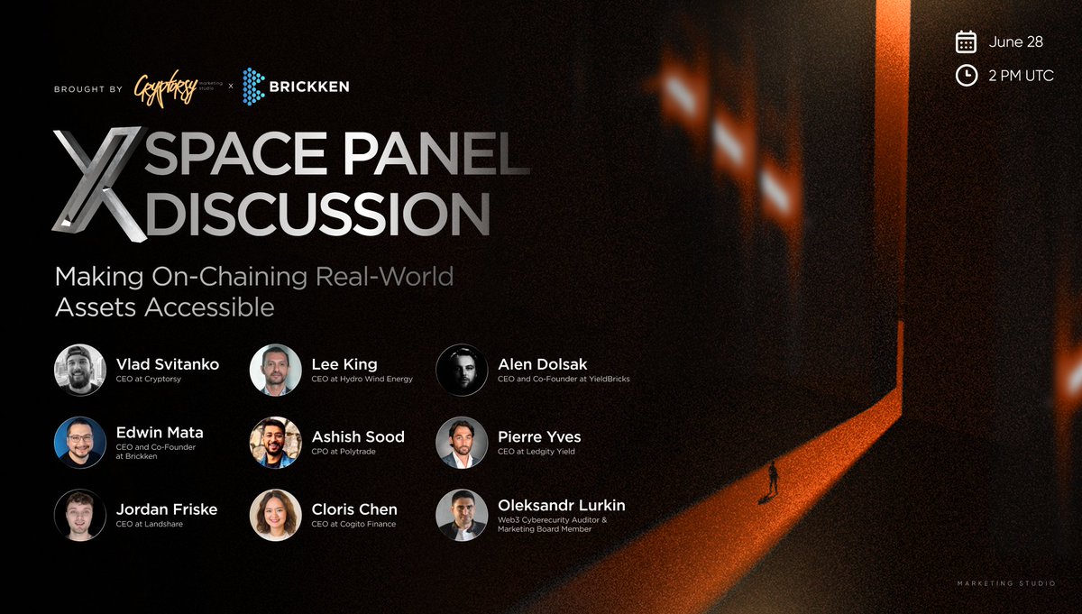 Gm Rockstars 🌟

How is the landscape of assets put on-chain and those who enable this process evolving? Tune in today to find out in our <a href="/cryptorsyio/">Cryptorsy Ventures</a> x <a href="/Brickken/">Brickken</a> panel discussion with key figures from trailblazing #RWA tokenization platforms!

🗓️ Fri, June 28, 2 PM UTC

Join