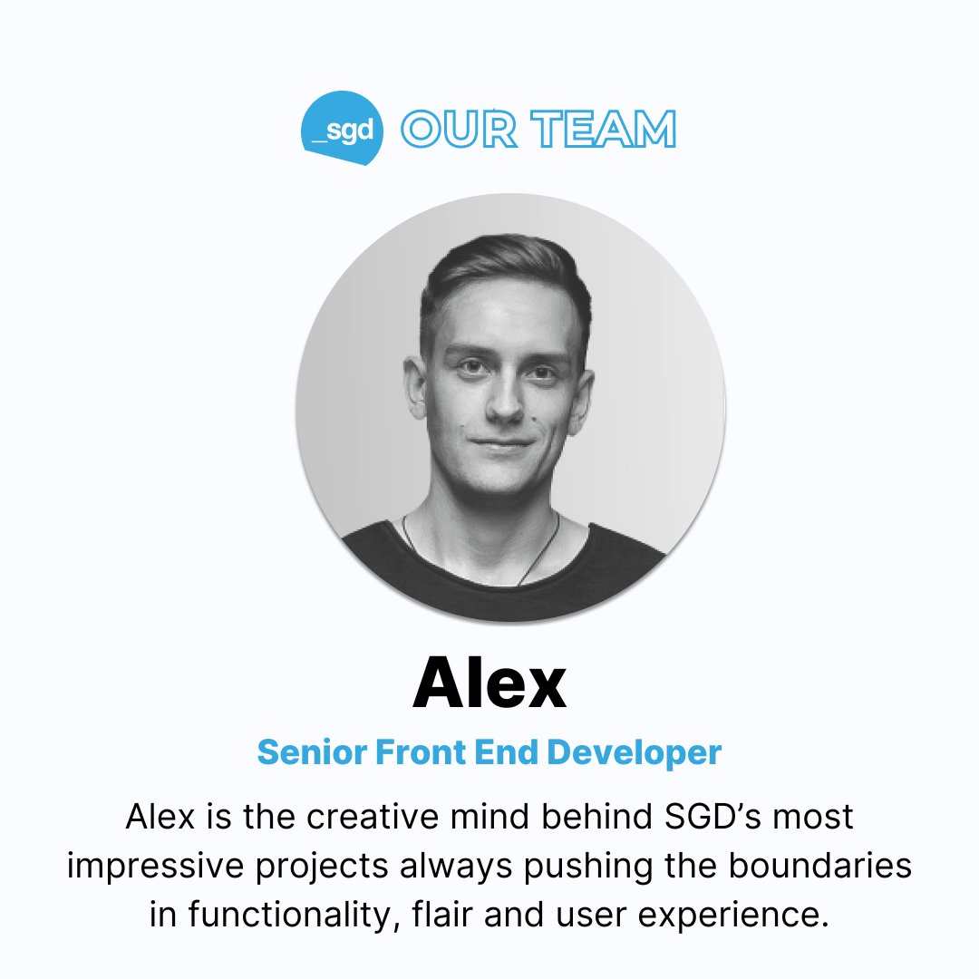 SrslyGoodDesign's tweet image. Meet Alex, our Senior Front End Developer!  With a mastery of web development and WordPress Alex ensures that every project shines bright without compromising on quality, while leading our design and development team with finesse.
#OurTeam #SGDteam #DigitalExperts #WebsiteDesign