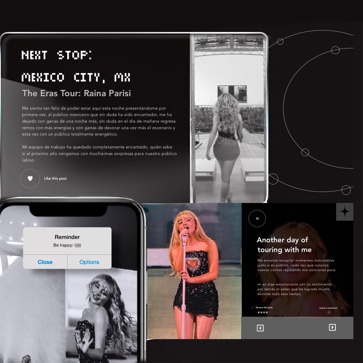 fleurglory's tweet image. ✷ ⌗ 𝘋𝘢𝘪𝘭𝘺 𝘗𝘢𝘳𝘪𝘴𝘪 ◠ 🅝︎𝖾𝗐 ᑭ𝗈𝗌𝗍 ⵓ #TheErasTourRP ᑌ𝗉𝗅𝗈𝖺𝖽𝖾𝖽 𝗍𝗈: @𝖿𝗅𝖾𝗎𝗋𝗀𝗅𝗈𝗋𝗒
 
Ha sido un sueño para mí presentarme en este país tan maravilloso y con un público tan apasionado. Gracias, México por recibirme con tanto amor y energía.