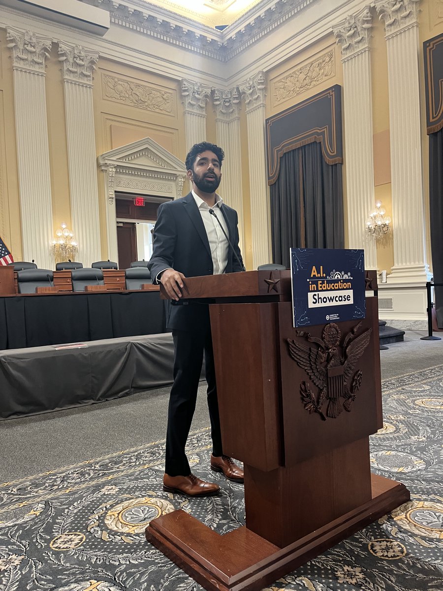 Yesterday, <a href="/alexatbrisk/">Alex@Brisk</a> and I flew to DC to talk to members of congress and their staffs about how teachers are using AI in the classroom. We were honored that <a href="/briskteaching/">Brisk Teaching</a> was recognized alongside a handful of companies like Google, IBM, and OpenAI.

Recap 🧵: