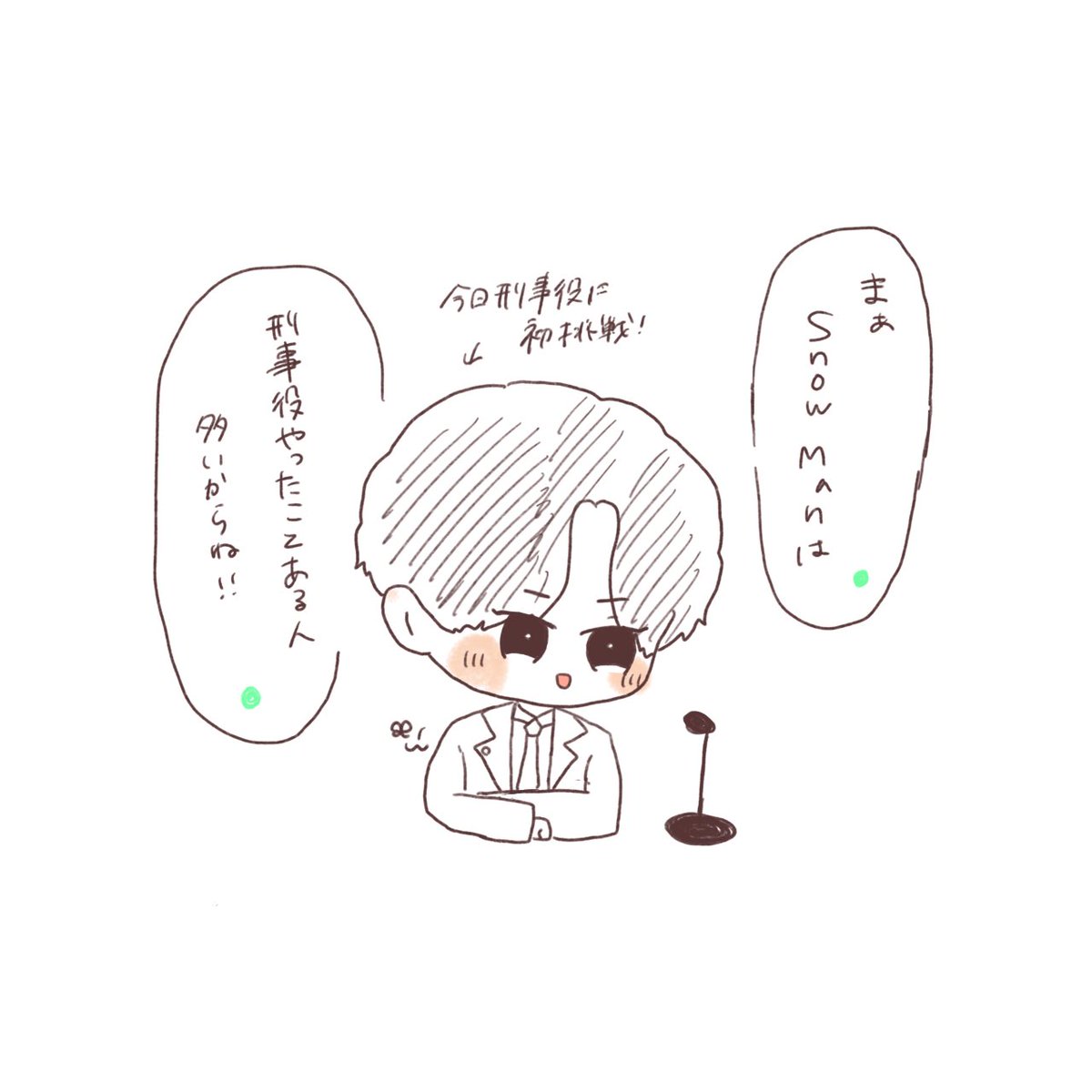 素のまんまの可愛かった会話の落書き、代理手嶋刑事と橘管理官 