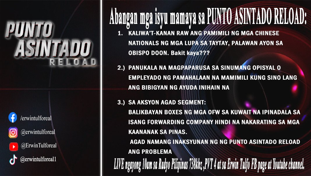 Erwin Tulfo (@erwintulforeal) on Twitter photo 