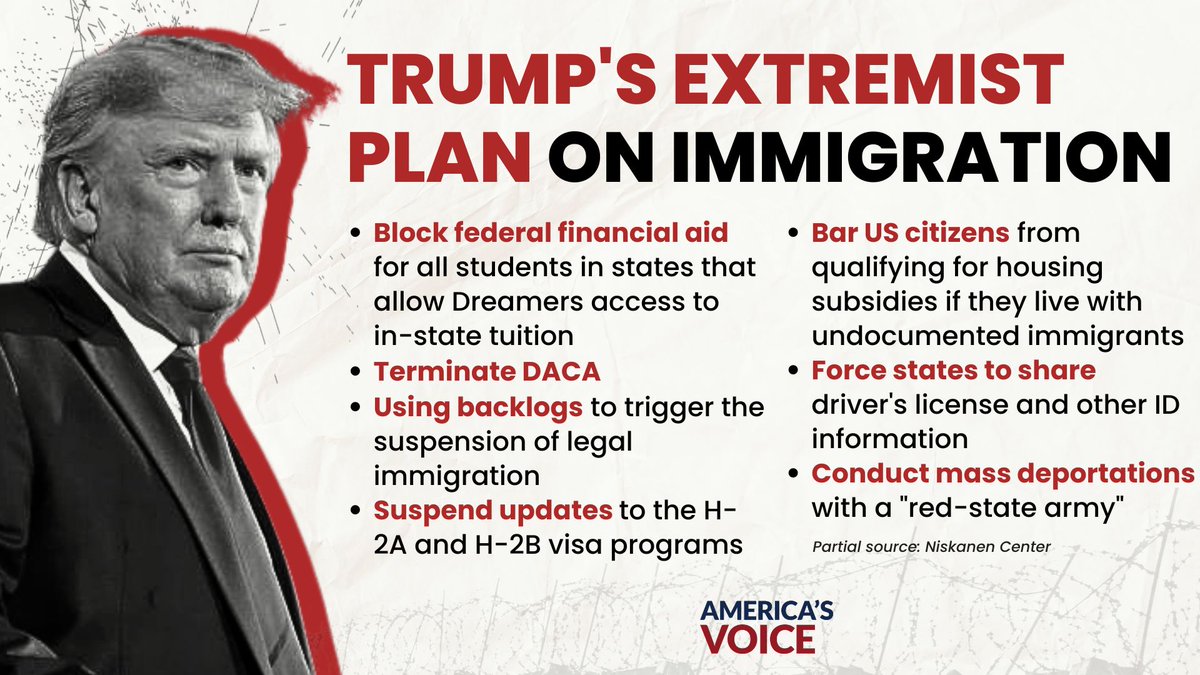 A quick reminder ahead of the Presidential debate: This is what Trump WILL do on immigration in a second term. It's not pretty, it's not supported by the American people, and he should absolutely have to explain his plans. #DebateNight #Debates2024