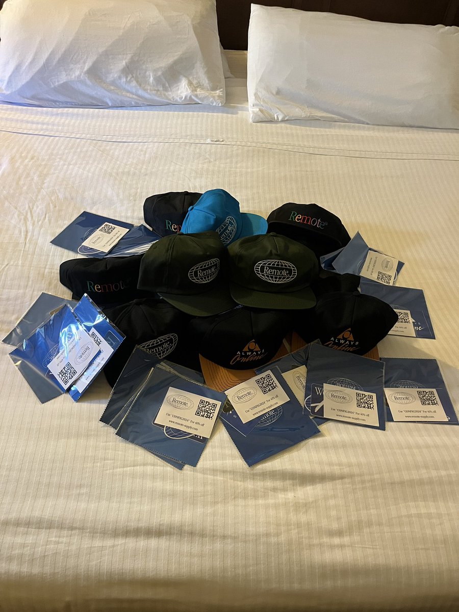 Rolling up to the postconfigparty.com with a bag of <a href="/remotesupply/">Remote Supply</a> goodies. First come first serve! 🌐

Shout out to <a href="/bentenwoodring/">Benten</a>, <a href="/devinsfountain/">Devin Fountain</a>, &amp; <a href="/WixStudio/">Wix Studio</a> for hosting. 

Let’s send #Config2024 off proper. 🫡