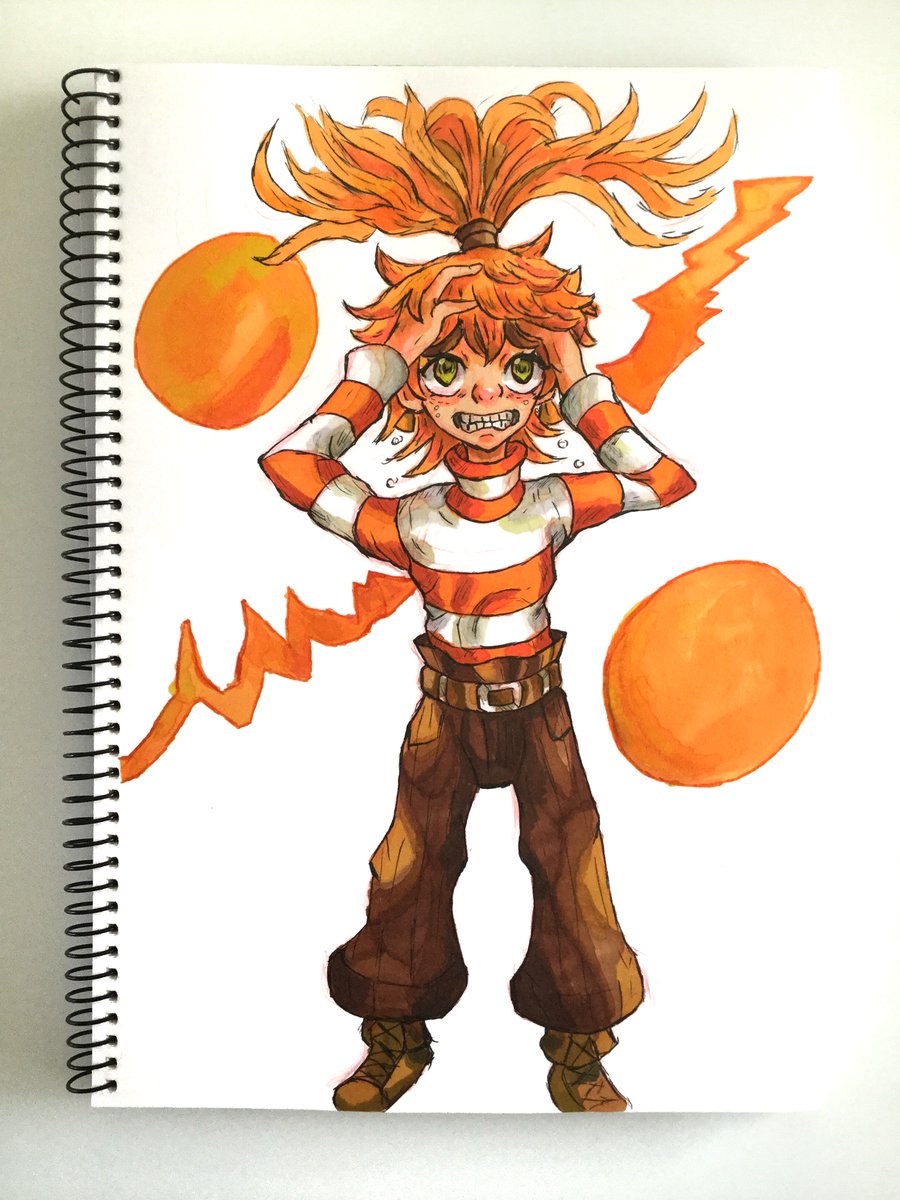 MomijiiroArt's tweet photo. Anxiety is such a relatable character from 'Inside Out 2' 🧡💛 Here is my interpretation of drawing her as an anime girl. 

#Insideout2 #InsideOut2fanart #InsideOut2anxiety #FanArtFriday #artistonx #disneypixar #traditionalart https://t.co/VM1Pk6O0LC