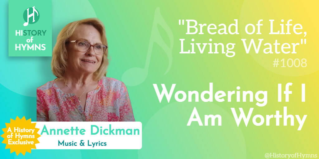 🎵Hymn #1008: Bread of Life, Living Water
Music &amp; Lyrics by Annette W. Dickman

🤱As a young mother, Annette sometimes struggled to remain patient while she got her 5 children ready for Church. She realized that the answer to feeling more worthy to take the sacrament or being
