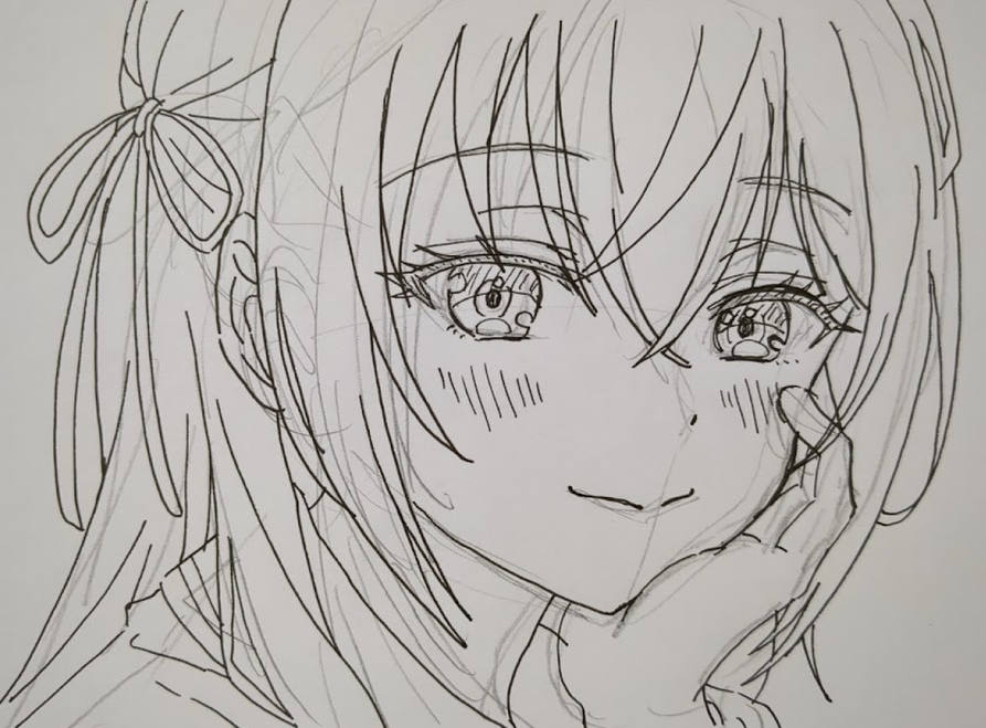 #1日1模写Ⅳ 185/365 #時々ボソッとロシア語でデレる隣のアーリャさん こんな可愛い娘が、隣にいたら勉強どころではない💕✨