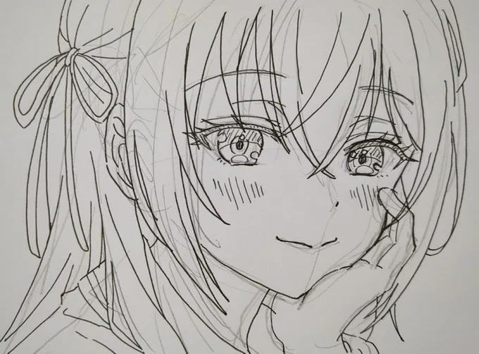 #1日1模写Ⅳ 185/365 #時々ボソッとロシア語でデレる隣のアーリャさん こんな可愛い娘が、隣にいたら勉強どころではない💕✨