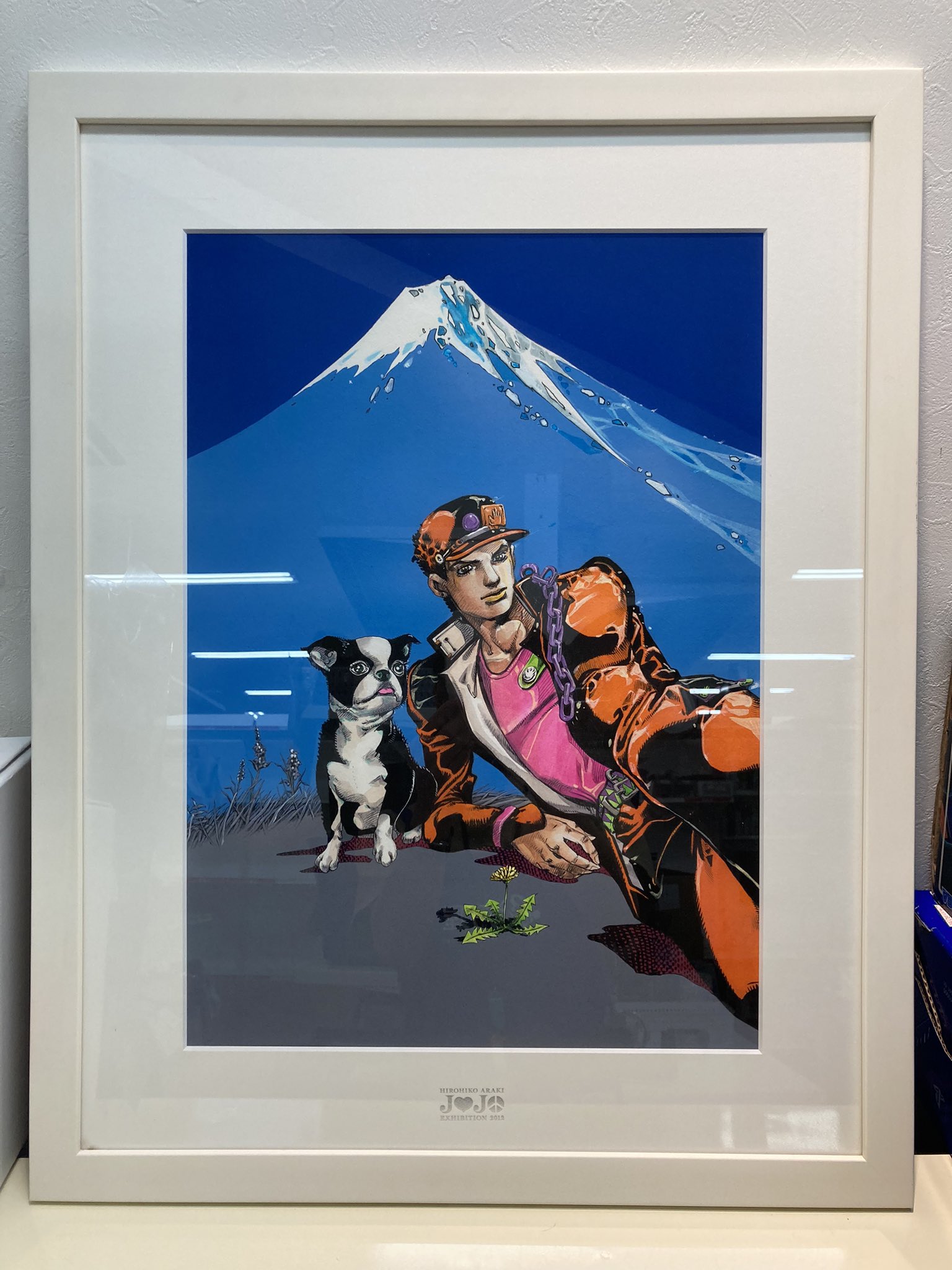 ジョジョの奇妙な冒険 複製原画 承太郎とイギー 3107] 荒木飛呂彦 カラー複製イラスト「ジョジョの奇妙な冒険 承