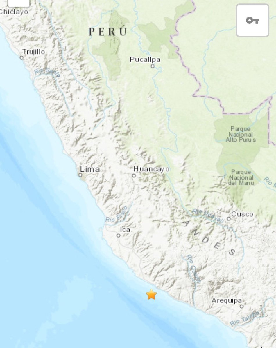 Se registra fuerte #sismo en las costas de #Peru

Preliminar

M 7.0 
33 KM SW OF ATIQUIPA, PERU
2024-06-28 
Hora: 05:36:39 (UTC)
Unic: 16.000°S 74.600°W
Pf 60.0 KM