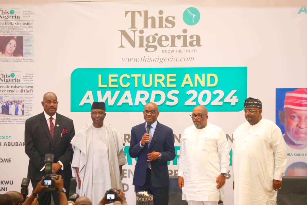 JackmayV's tweet photo. Yesterday, Chief Barr. Nyesom Ezenwo @GovWike CON, Minister of the FCT was awarded the Gold Prize for Infrastructure and Exceptional Leadership by @thisnigeria @Newspaper.

The #award was presented to him at the 2024 #ThisNigeria Lecture and Awards Ceremony held at @Abuja https://t.co/IGqWE0ukBk