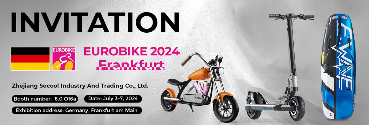 socoolscooter's tweet photo. Invitation of EUROBIKE 2024 from SOCOOL INDUSTRY https://t.co/3u732CZEy4