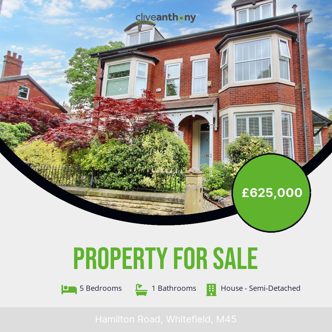 Could this be the one for you?🏠🏠🏠🏠
This property is available to view today 

For Sale 5 Bed House - Semi-Detached In Excess of £625,000

For more information please visit our website or contact us via:
📞 | 0161 796 1000 
✉ | info@cliveanthony.co.uk
🌎