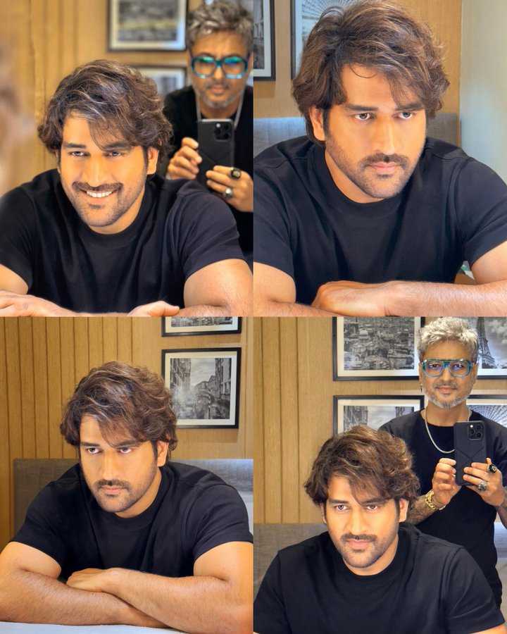 MS Dhoni new Hair Style