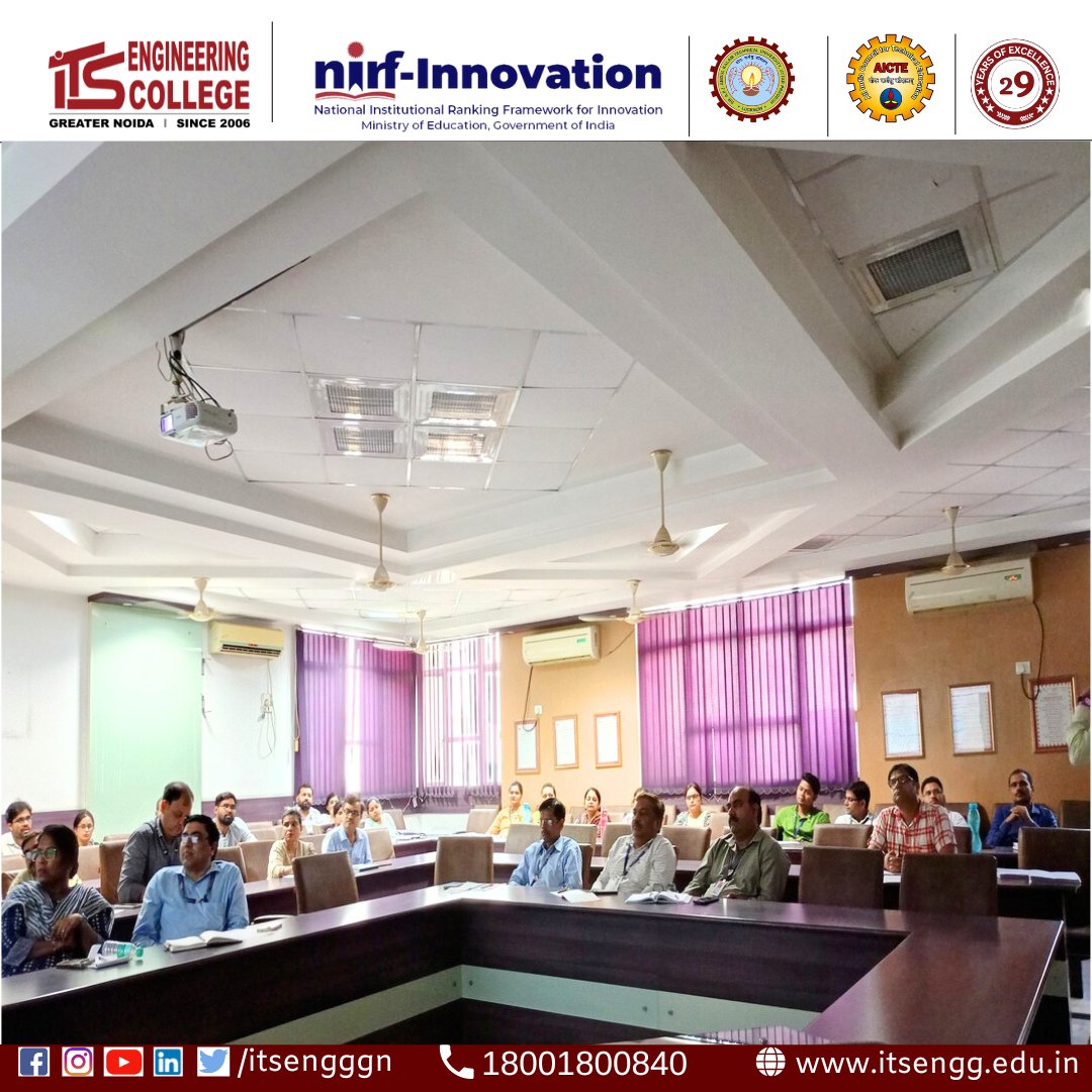 ITSEngggn's tweet image. Exciting workshop at I.T.S Engineering College! On June 27, 2024, IQAC hosted "Outcome Based Education" with Dr. A.K. Pandey. Faculty gained innovative strategies to enhance student outcomes. Thanks, Dr. Pandey! #ITSEC #IQAC #OutcomeBasedEducation #FacultyDevelopment