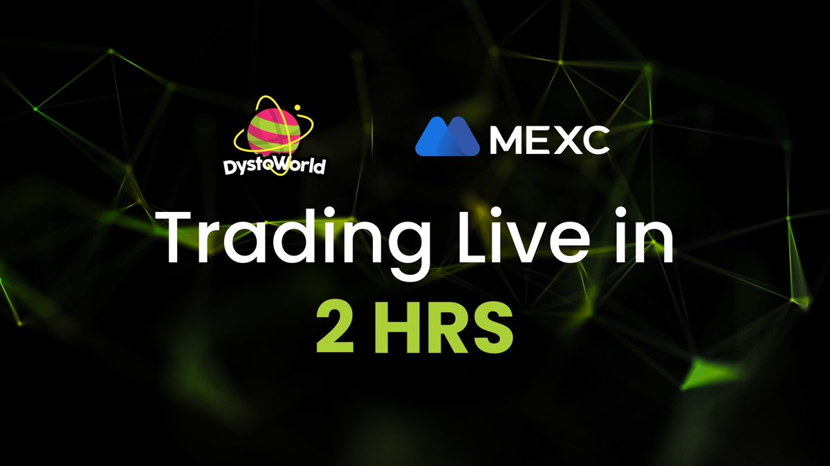 📢 Get your $USDT ready guys. 

$DYSTO/USDT listing on <a href="/MEXC_Official/">MEXC</a> in just 2hrs from now.

Set your alarm ⏰ of 8:00AM UTC.