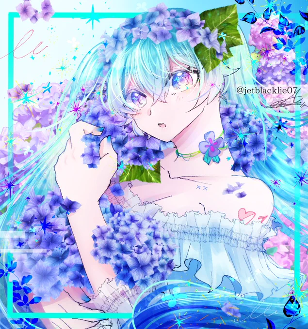 紫陽花ミク   #初音ミク