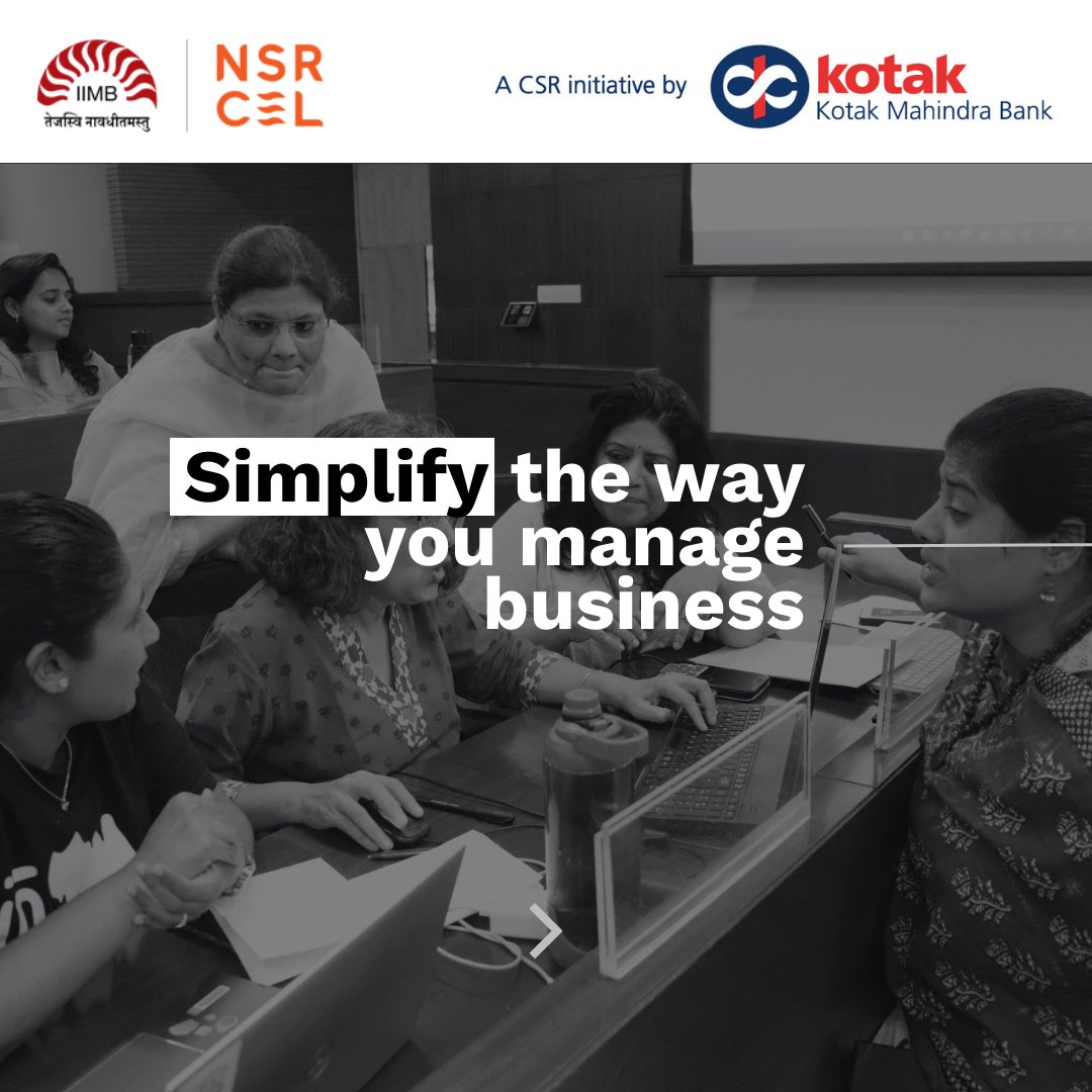nsrcel's tweet image. Come be a part of NSRCEL’s #WomenStartupProgram, a CSR Initiative by @KotakBankLtd!

Whether you want to sharpen your Foundations of Entrepreneurship, improve your unlaunched #product or take your existing #business to greater heights, this is the place for you to be!