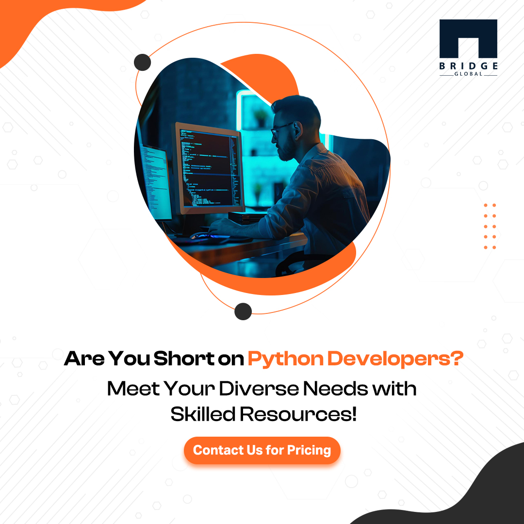 Bridge_Tweed's tweet image. Meet your unique #Pythondevelopment requirements with our skilled, dedicated resources. Our seasoned developers are ready to take on your projects. bridge-global.com/contact-us
#pythondevelopmentservices #dedicatedpythondevelopers #dedicatedsoftwaredevelopers