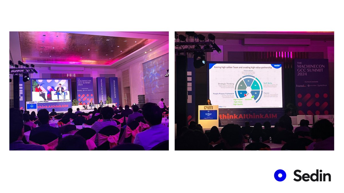 SedinTech's tweet image. Our team is on the ground at #MachineConGCCSummit 2024. Here&apos;s a sneak peek into the dynamic speaker sessions that are currently underway

If you&apos;re at the #summit, come say hi to our team. Let&apos;s connect &amp;amp; explore how we can drive transformation together! 

#Machinecon #GCCSummit