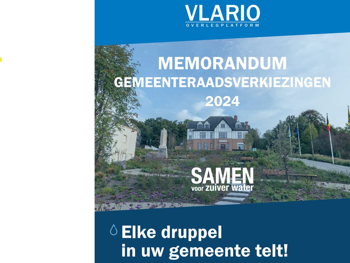 Water en verkiezingen zullen we het daar eens over hebben? 
👉Wie elke dag met water bezig is, weet als geen ander: er komen straks een paar hele hele stevige kluiven op het bord van beleidsmakers te liggen🤯.
👉Het waterdossier is daar een grote hap van.
vlario.be/memorandum2024