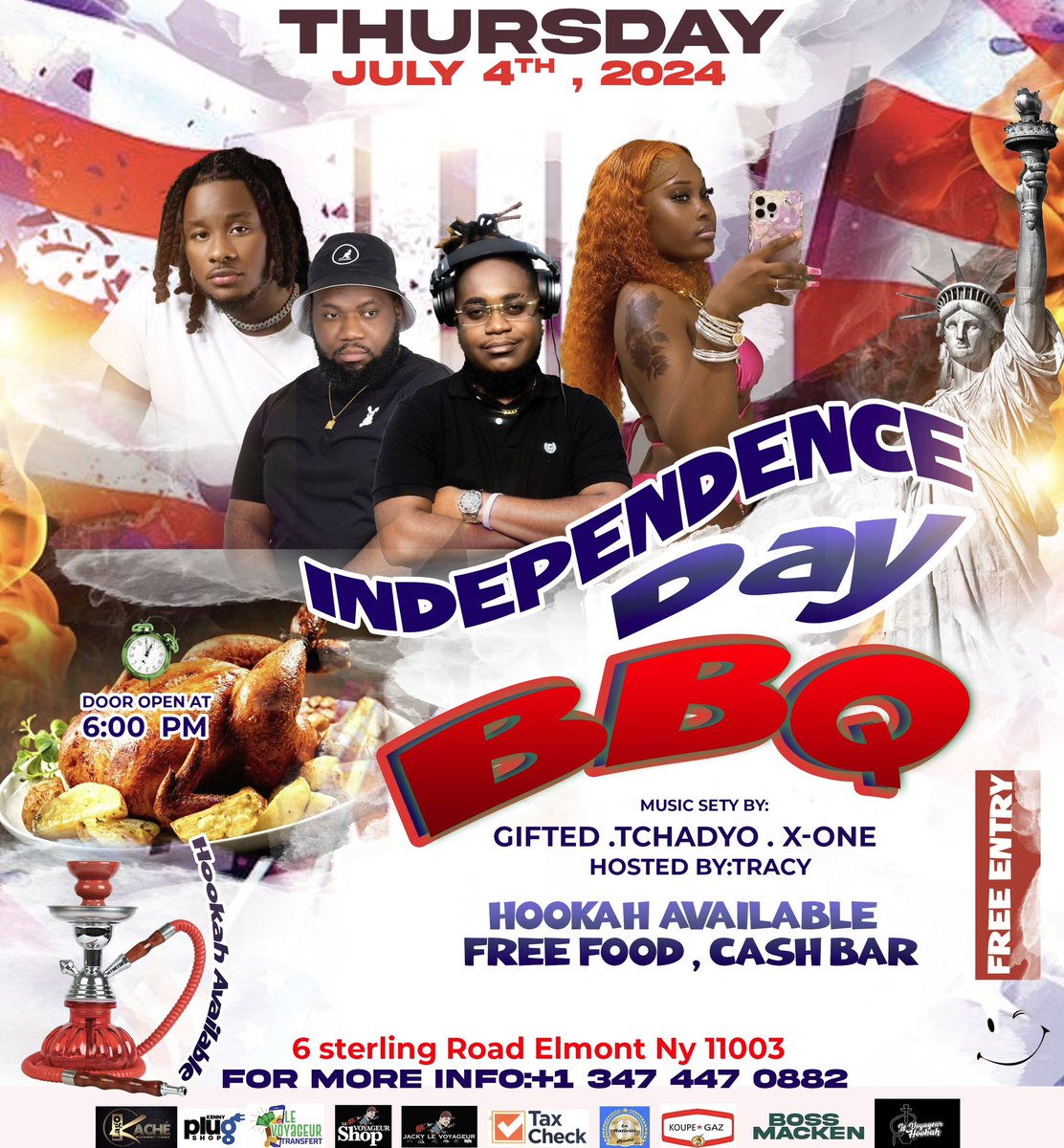 jackylevoyageur's tweet photo. The annual continues Independence Day weekend BBQ 

Thursday July 4th At 6 Sterling Road Elmont Ny 11003
Music by NYC FINEST DJS 
@djgifted_pinnacle_ @djtchadyo30 @djxonehaiti  and Ofcouse hosted by @t.caaaaa 

FREE entry and Free FOOD  

for more infos : 347-447-0882 https://t.co/Cm7NUmqIlo