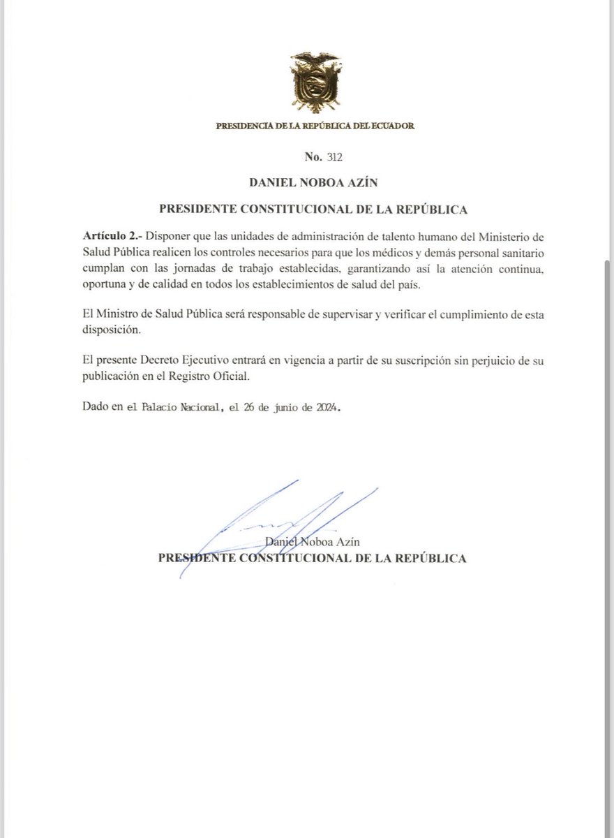 Exigen un tiempo para poner a funcionar todo en los hospitales y nace la pregunta existe el personal necesario en todas las unidades para poder hacer esto <a href="/Presidencia_Ec/">Presidencia Ecuador 🇪🇨</a> por lo menos en #HVCM de cuenca no, el triplicar el trabajo a los pocos empleados es ineficiencia NPM