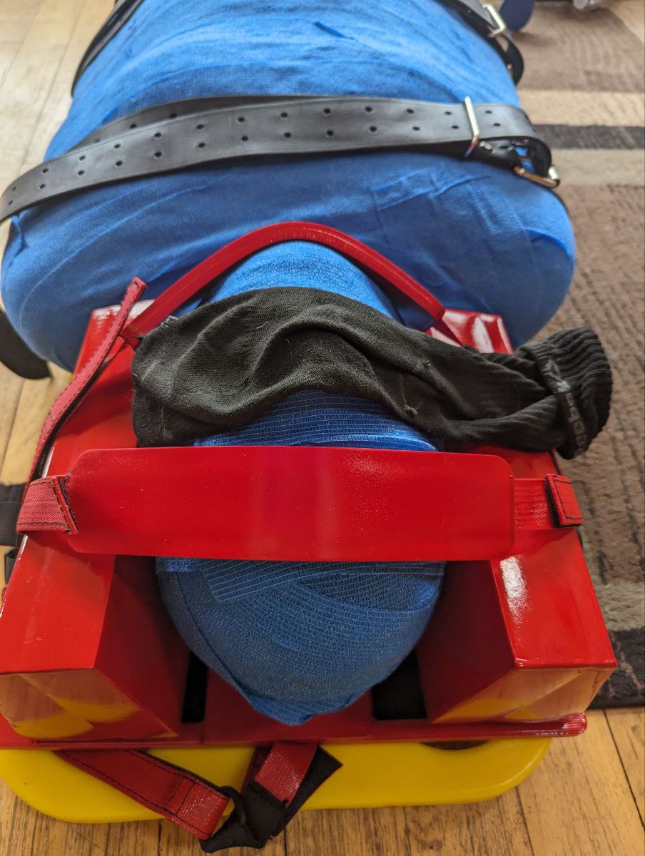 ThatBondageguy's tweet photo. @ColoradoBondage offered me the opportunity to be mummified in several rolls of vet wrap and being strapped down to his spine board at #CampKnotty2024. How could I turn him down 😏

Special guest appearance by @heygotnorhythm in his baseball gear. He made me hit a home run ⚾🥵💦 https://t.co/OuUsKpOd7K